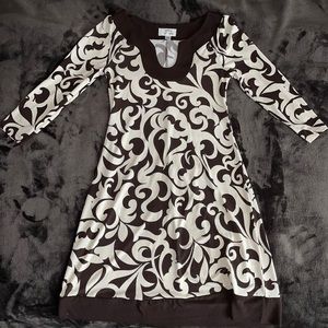 vintage sweet storm brown dress